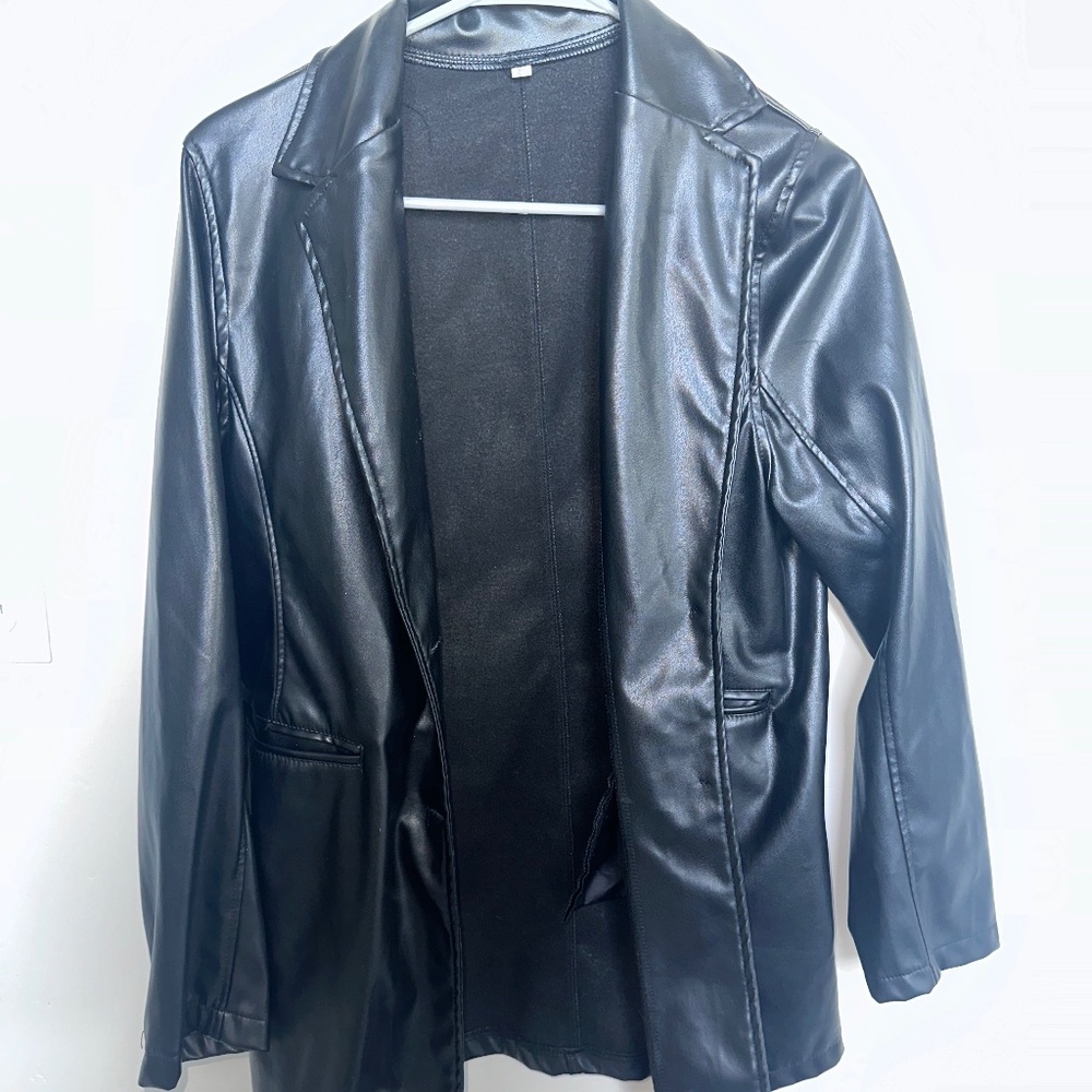 Leather blazer